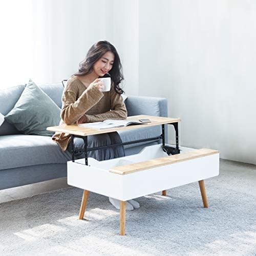 Lift Top Coffee Table Hidden Storage Coffee Table for Living Room