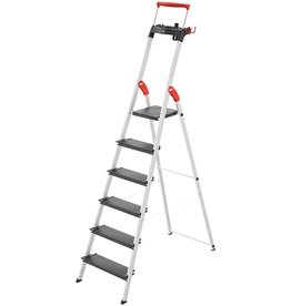 Hailo Hailo 0850-627 L100 Pro, 6-Ft Folding Lightweight Aluminum Step Platform Ladder, Black