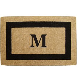 Nedia Home Heavy Duty 22" x 36" Coco Mat Black Single Picture Frame, Monogrammed M