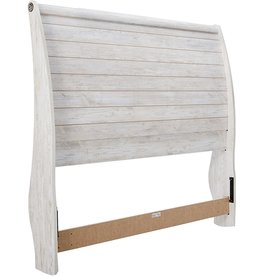 Signature Design by Ashley Signature Design by Ashley Willowton Cottage Farmhouse Sleigh Headboard ONLY, Queen, Whitewash
