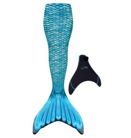 Fin Fun Fin Fun Wear-Resistant Mermaid Tail for Swimming Monofin Included, Tidal Teal, Adult M