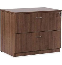 Lorell Lorell Essentials Lateral File, Walnut Top, Laminate Top