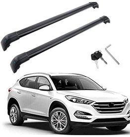 MotorFansClub MotorFansClub Roof Rack Cross Bars Fit for Compatible with Hyundai Tucson 2016 2017 2018 2019 2020 Crossbars Baggage Cargo Luggage Aluminum (2 PCS)