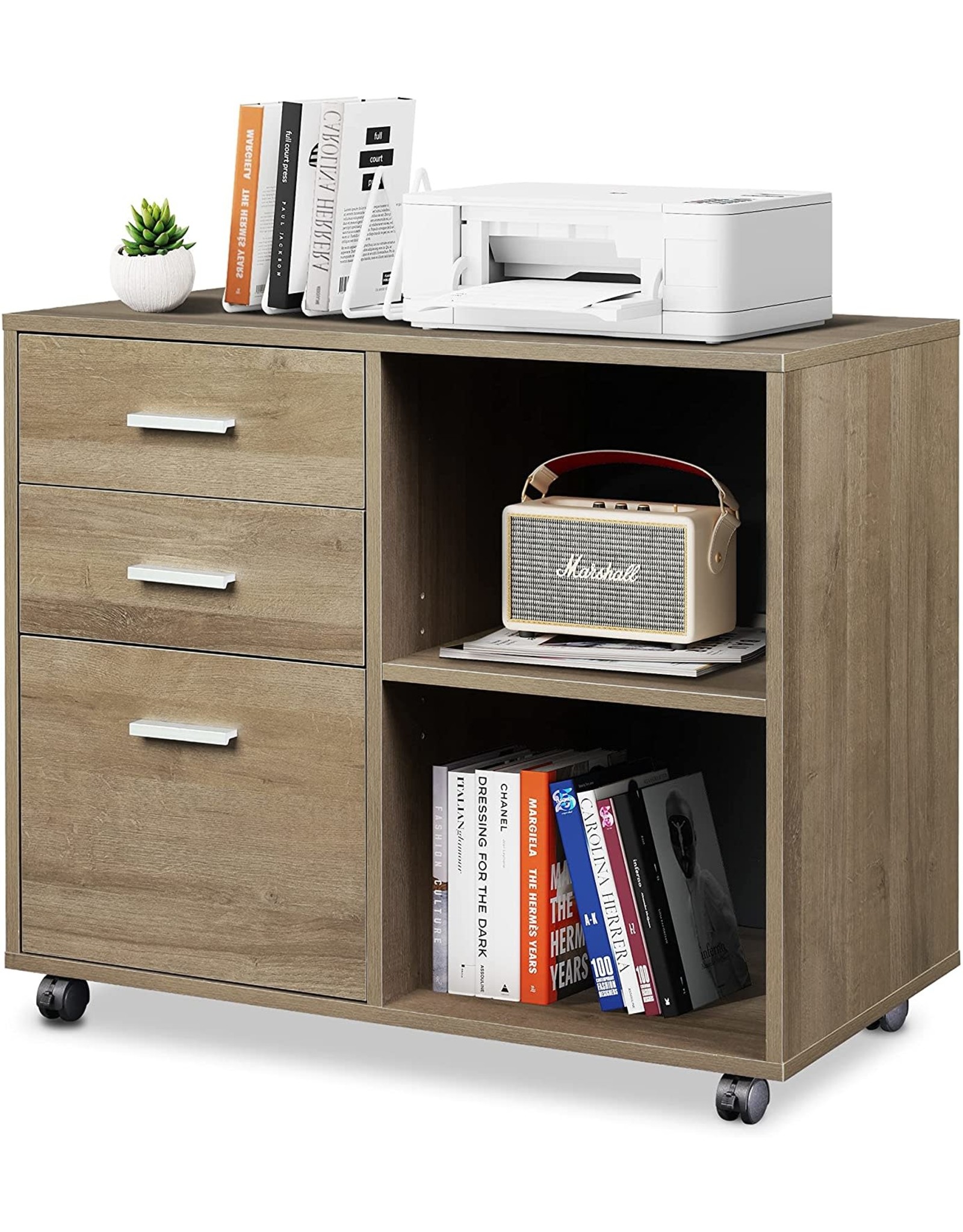 Vertical File DEVAISE 3Drawer Wood Vertical File