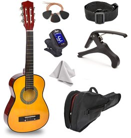 Master Play 38" Wood Guitar With Case and Accessories for Kids/Boys/Girls/Teens/Beginners (38" Wood)