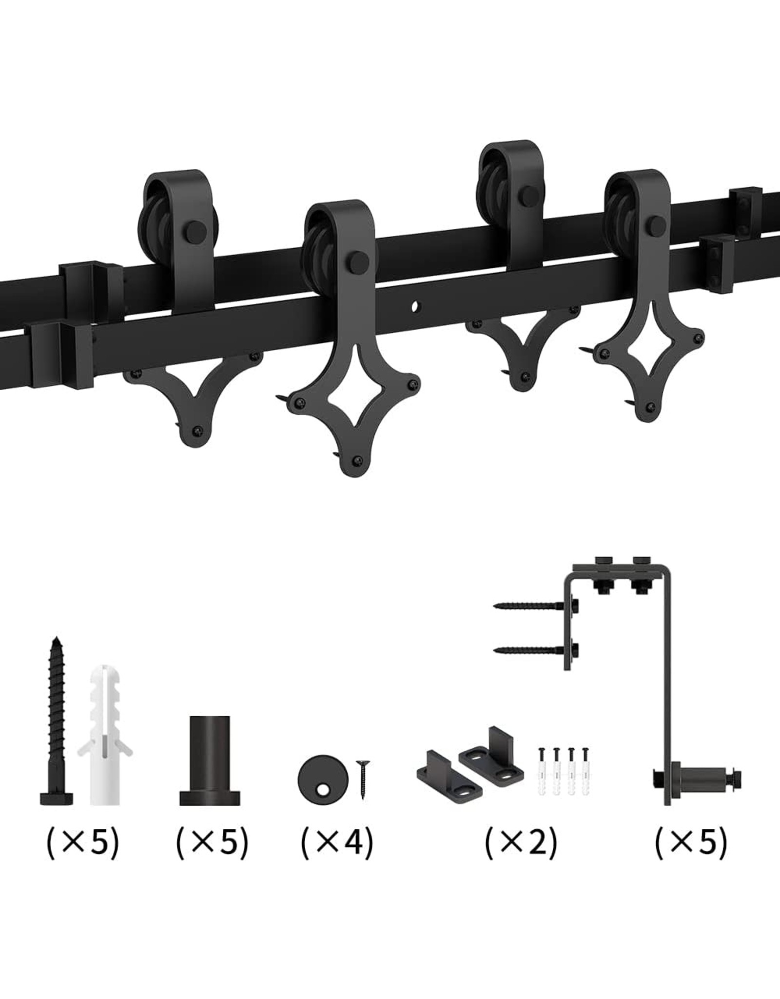  SKYSEN 6FT Sliding barn Door Hardware kit, Barn Door