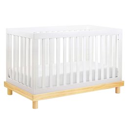 Baby Mod Baby Mod Olivia 3-in-1 Convertible Crib in White and Natural, Greenguard Gold Certified