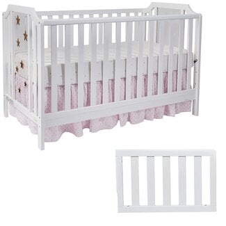 Suite Bebe Suite Bebe Celeste 3-in-1 Convertible Island Crib and Toddler Guard Rail Bundle, White
