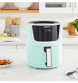 GoWISE USA GoWISE USA GW22964 5 Quart Electric Air Fryer with Digital Touchscreen + Recipe Book, 5-Qt, Mint/Silver
