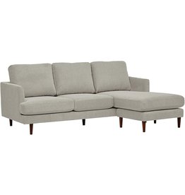 Rivet Amazon Brand â€“ Rivet Goodwin Modern Reversible Sectional Sofa Couch, 88.6"W, Light Grey