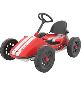 Chillafish Chillafish Monzi RS: Pedal Go-Kart for Kids 3-7 Years, Folds Down for Easy Storage and Adjustable Seat Without Tools, Airless no-Puncture RubberSkin Tires, and Wall Mount for Easy Storage, Red
