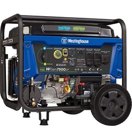 Westinghouse Westinghouse Outdoor Power Equipment WGen7500DF Dual Fuel Portable Generator 7500 Rated & 9500 Peak Watts, Gas or Propane Powered, Electric Start, Transfer Switch Ready, CARB Compliant