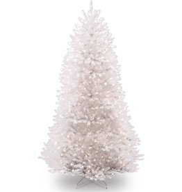 National Tree Company National Tree Company Pre-Lit Artificial Full Christmas Tree, White, Dunhill Fir, White Lights, Includes Stand, 7.5 Feet