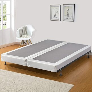 Mattress Solution Mattress Solution Fully Assembled Low Profile Split Wood Traditional Boxspring/Foundation, Full XL, Size