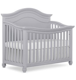 Evolur Evolur Madison 5 in 1 Curved Top Convertible Crib, Silver Shimmer