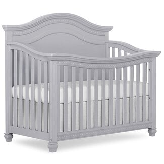Evolur Evolur Madison 5 in 1 Curved Top Convertible Crib, Silver Shimmer