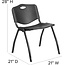 Flash Furniture Flash Furniture HERCULES Series 880 lb. Capacity Black Plastic Stack Chair