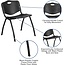 Flash Furniture Flash Furniture HERCULES Series 880 lb. Capacity Black Plastic Stack Chair