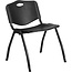 Flash Furniture Flash Furniture HERCULES Series 880 lb. Capacity Black Plastic Stack Chair