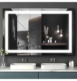 FTOTI FTOTI 55X36 Inch Led Bathroom Mirror for Vanity,Wall Mounted Lighted Bathroom Mirror,Anti-Fog Dimmable Makeup Mirror with Lights,CRI 90+, IP54 Waterproof