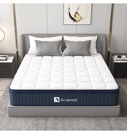 Avenco Queen Mattress, Avenco Queen Mattress in a Box, 12 Inch Hybrid Queen Size Mattress, Cool Touch Feeling Fabric, Medium Firm Motion Isolation Individual Pocket