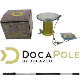 DOCAZOO DocaPole 7-30 Foot (36 ft Reach) High Ceiling Light Bulb Changer and Extendable Telescopic Extension Pole For High Ceilings and Recessed Lights