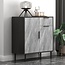 VISHOOK Storage Cabinet Sideboard with Drawer Home Office Modern Wood Furniture, Grey