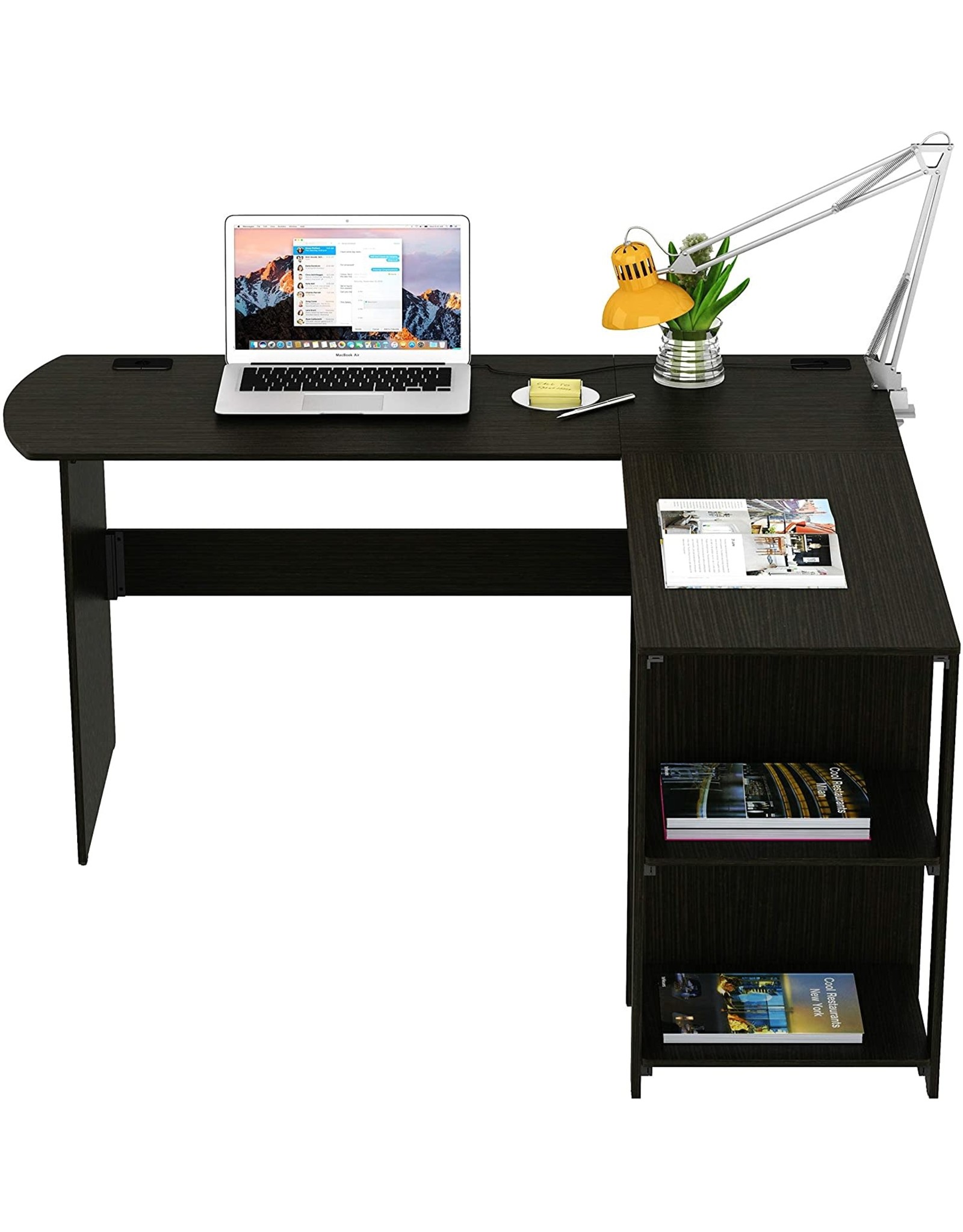 SHW L-Shaped Home Office Wood Corner Desk, Espresso - Amazing Bargains USA  - Buffalo, NY