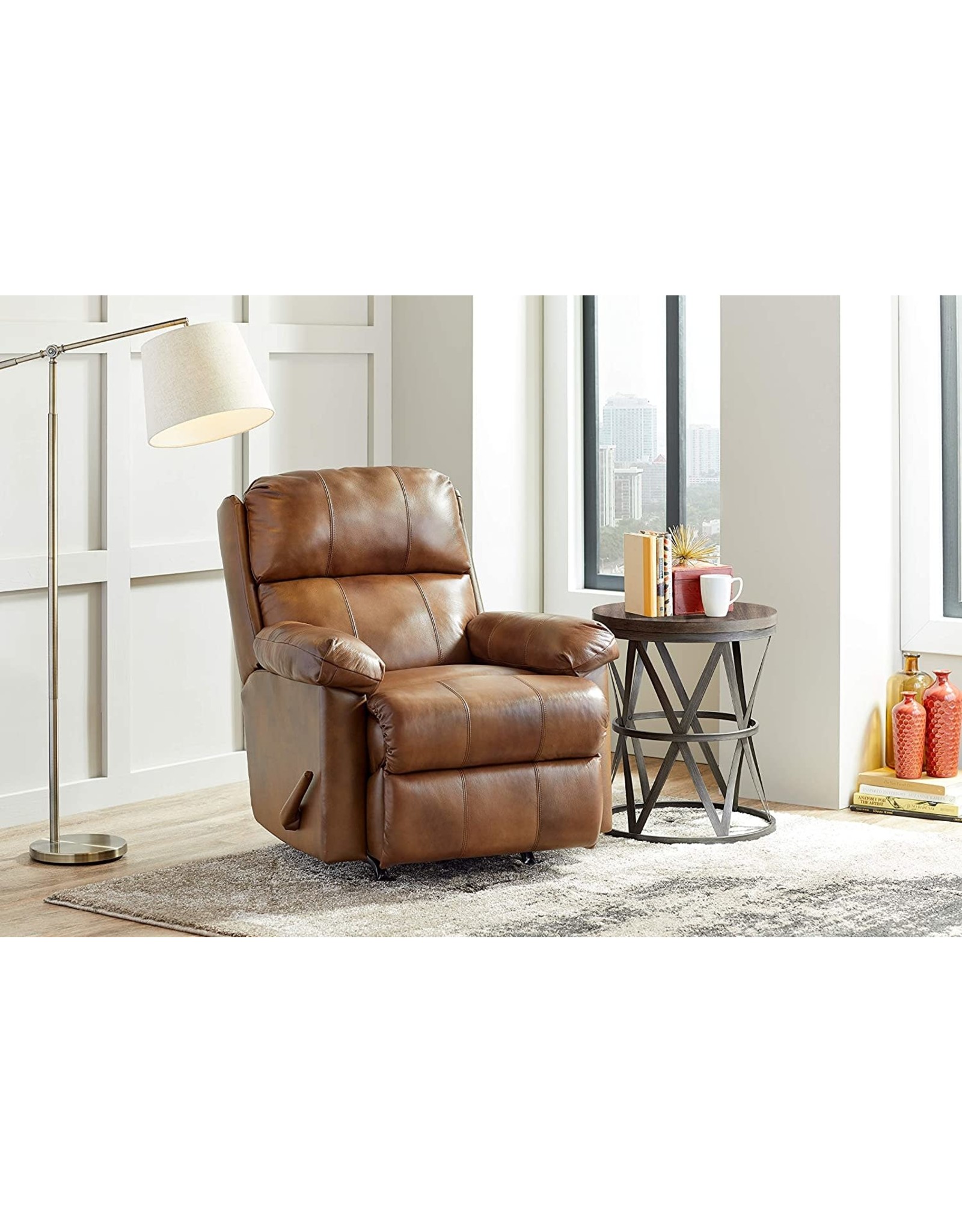 lane soft touch chaps leather rocker recliner