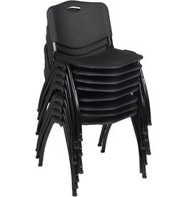 Regency M' Stack Chairs (Set of 8), Black