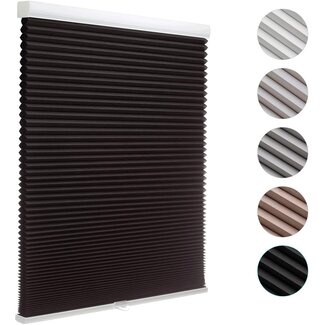 MYshade Cordless Cellular Windows Shades Blackout Blinds for Windows Easy to Install 34" W X 72" H(Black), CEL34BK72C