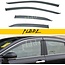 PLDDE 4pcs Smoke Tint with Chrome Trim Outside Mount Tape On/Clip On Style PVC Sun Rain Guard Window Visors Compatible with 2018-2021 Camry