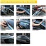 PLDDE 4pcs Smoke Tint with Chrome Trim Outside Mount Tape On/Clip On Style PVC Sun Rain Guard Window Visors Compatible with 2018-2021 Camry