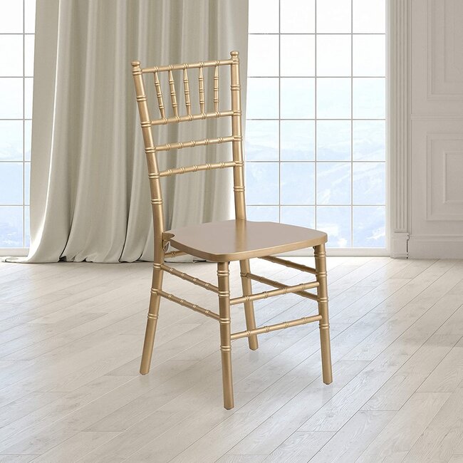 Flash Furniture HERCULES Series Gold Wood Chiavari Chair