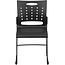 Flash Furniture 5 Pack HERCULES Series 881 lb. Capacity Black Sled Base Stack Chair with Air-Vent Back