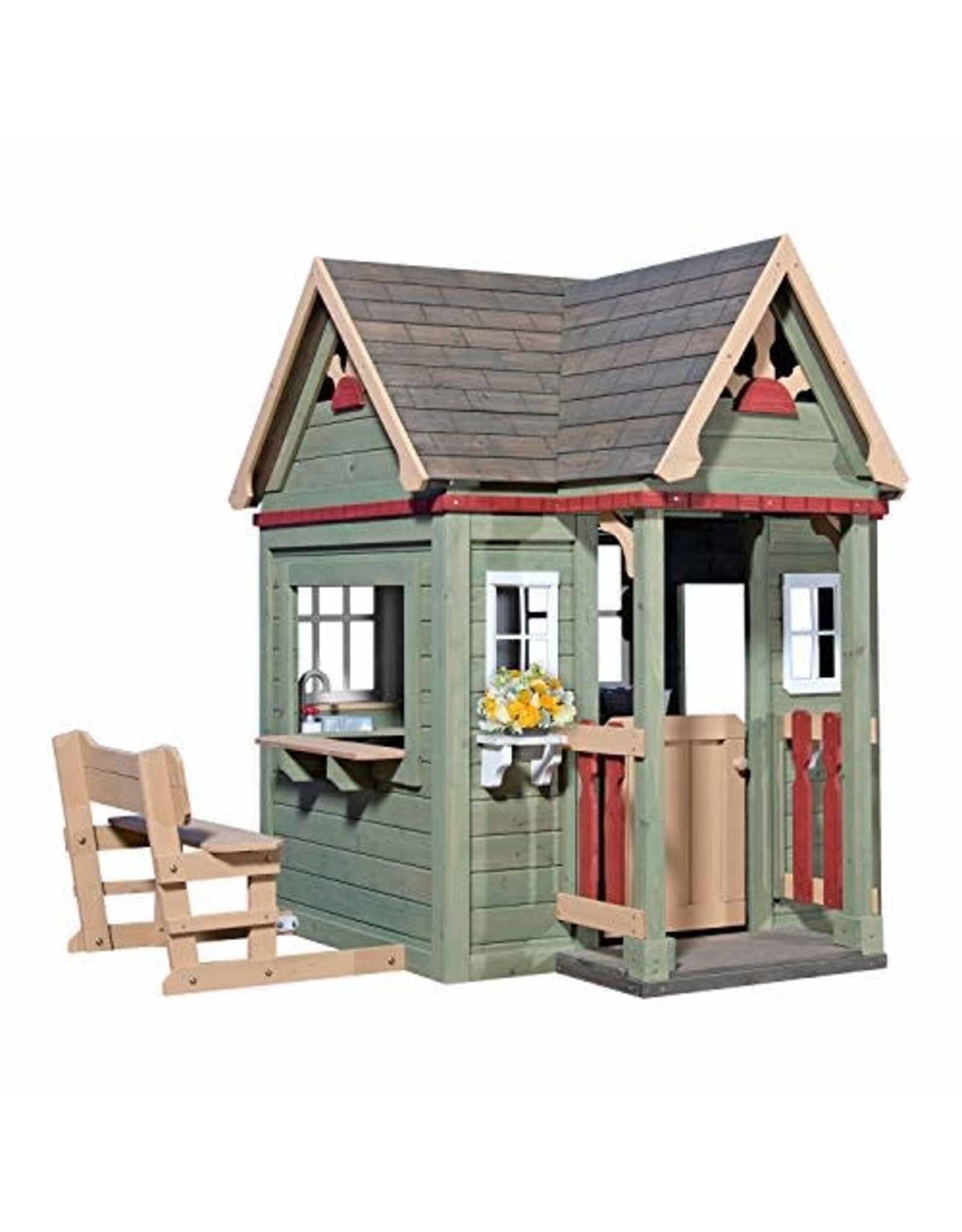 Backyard Discovery Victorian Inn All Cedar Outdoor Wooden Playhouse Amazing Bargains USA