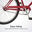 Schwinn Huron Adult Beach Cruiser Bike, Featuring 17-Inch/Medium Steel Step-Over Frames, 1-Speed Drivetrains, Red