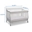 Delta Children Canton 4-in-1 Convertible Crib - Easy to Assemble, Bianca White