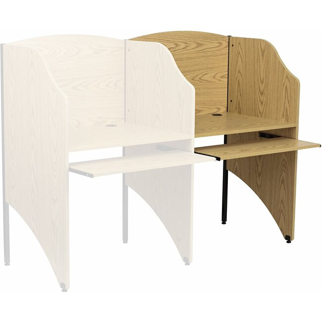 Flash Furniture Add-On Study Carrel in Oak Finish