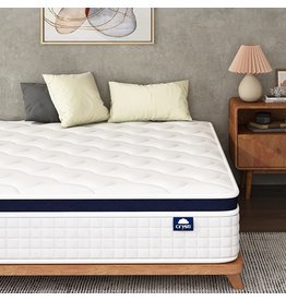 Twin Size Mattress Bed in A Box, Crystli 10 Inch Hybrid Mattress with Zero Pressure Foam, Innerspring Mattress for Pressure Relief & Cool Sleep, Motion Isolation, Medium Firm, CertiPUR-US Certified