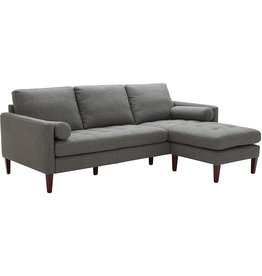 Amazon Brand Ã¢â‚¬â€œ Rivet Aiden Mid-Century Modern Reversible Sectional Sofa (86") - Dark Gray