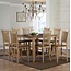 Sunset Trading Brook 48" Square Gathering Pub Table Dining Chairs, 1 Size, Distressed Two Tone Light Creamy Wheat with Warm Pecan Brown