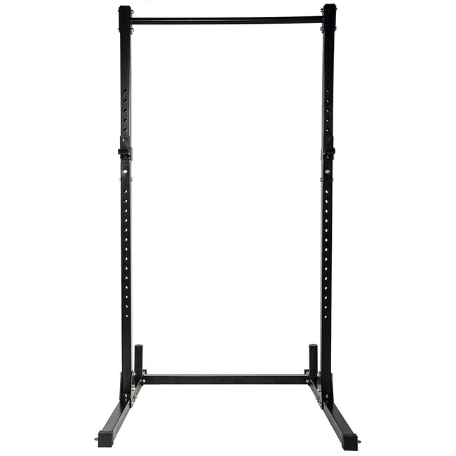 HulkFit Multi-Function Adjustable Power Rack Exercise Squat Stand with J-Hooks and Other Accessories,