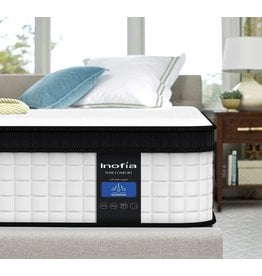 Twin Mattress, Inofia 10 Inch Twin Size Hybrid Mattress in a Box, Breathable Comfortable Cool Single Mattress,Supportive & Pressure Relief, Motion Isolating Individually Wrapped Coils