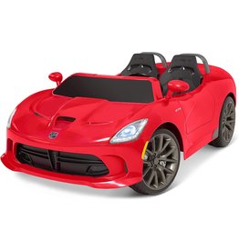 Kid Trax Dodge Viper SRT Convertible Toddler Ride On Toy, Ages 3 - 7 Years Old, 12 Volt Battery, Max Weight of 130 lbs, Two Seater, Working Lights, Red