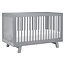 Babyletto Hudson 3-in-1 Convertible Crib with Toddler Bed Conversion Kit in Grey, Greenguard Gold Certified