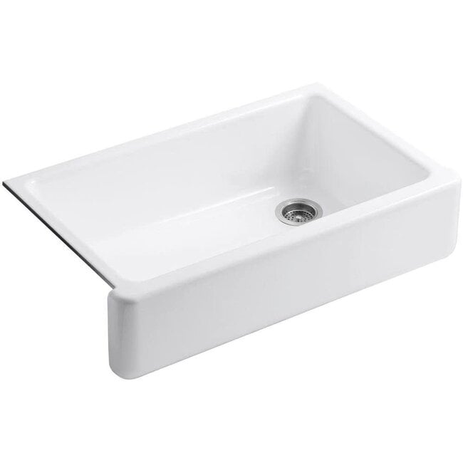 Product KOHLER 6489-0 Whitehaven UC 36 Tall Apron Sink, One Size, White