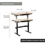 Product Hanover 24-in. Wide Wood Motorized Work Bench with Adjustable Heights and Peg Board, Black, Natural