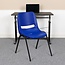 Flash Furniture 5 Pack HERCULES Series 880 lb. Capacity Blue Ergonomic Shell Stack Chair with Black Frame