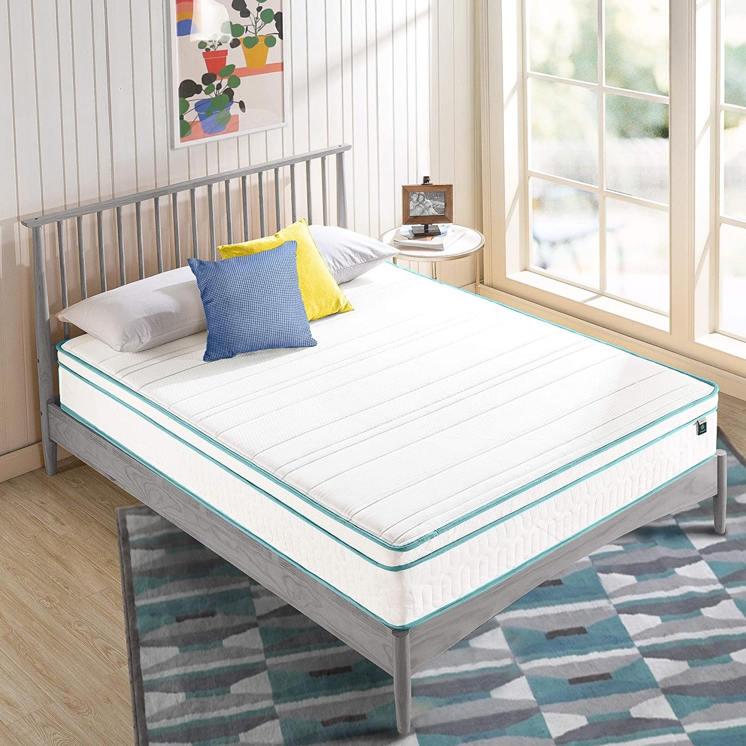 Zinus 10 inch gel memory sale foam pocket spring hybrid mattress